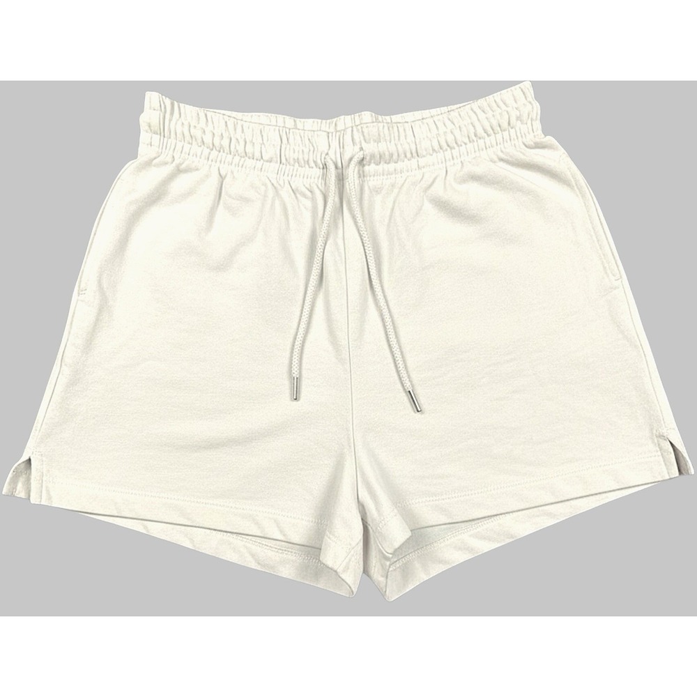 H&M Basics Cream Lounge Shorts Womens Medium Elastic Waist Drawstring Cozy Comfy